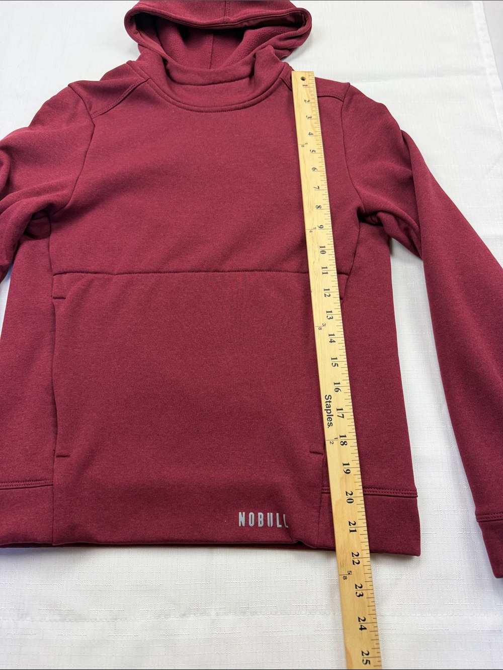 NOBULL Women's Burgundy Hooded Pullover Sweatshirt - Picture 2 of 9